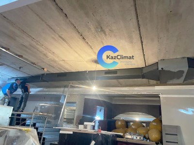 Монтаж канального кондиционера GREE-36 Inverter R32 в кафе